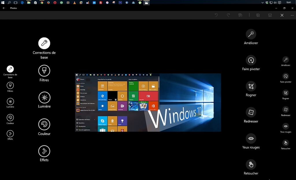 Application photo Windows 10